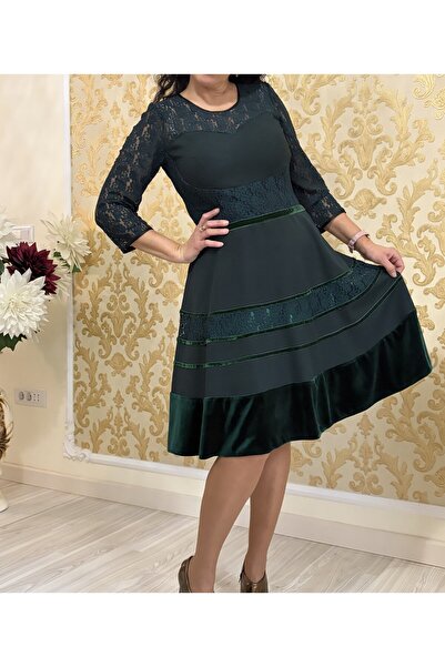 GIONI CONF Lace and velvet dress