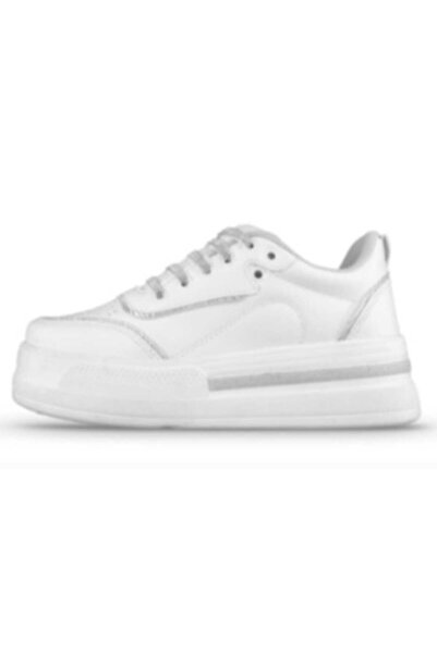 M.P. Mp 252-6306 White Women's Lace-Up Sports Shoes