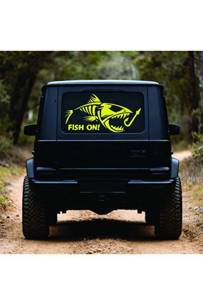 StickITsibiu Fish ON – Autocolant Auto 4×4 Off-Road – Dimensiuni 30x20 cm.