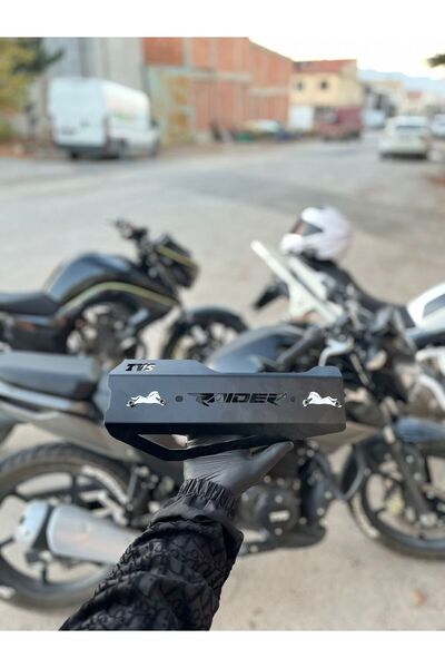 ELİSA TVS RAİDER EGZOZ KORUMA SİYAH + BEYAZ AT