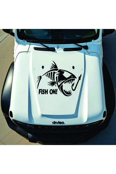 StickITsibiu Fish ON – 4×4 Off-Road Car Sticker – Dimensions 40x26.5 cm.