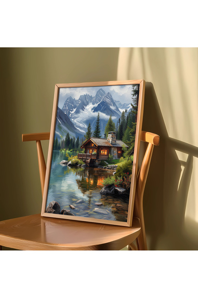 alphobitasarım Adu în casă culorile aurii ale apusului de soare - Tablou indi...