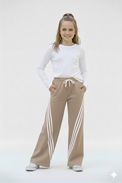 ASYAKİDS CLUB Girl's Thick Winter Fleece-Lined Sweatpants