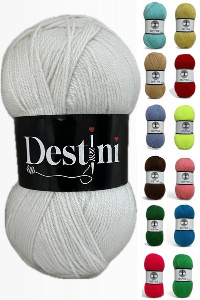 destini Bebe Yünü El Örgü İpi Hırka, Kazak, Atkı, Bere 100 Gr 300 Metre Şiş 3...