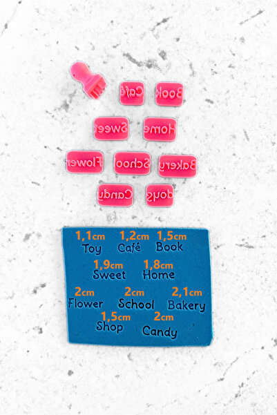 WE3D Mini Words - Polymer Clay Ceramic Plasticine Stamp Set 1.1 - 2.1cm