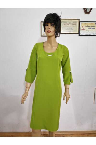 GIONI CONF Plain dress with metallic accessories