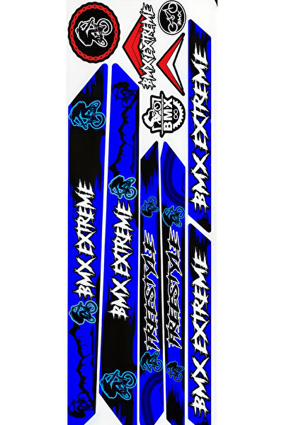 BENİMSER REKLAM Extreme BMX Bisiklet Sticker Seti – Kadro & Jant Uyumlu 22×30 cm