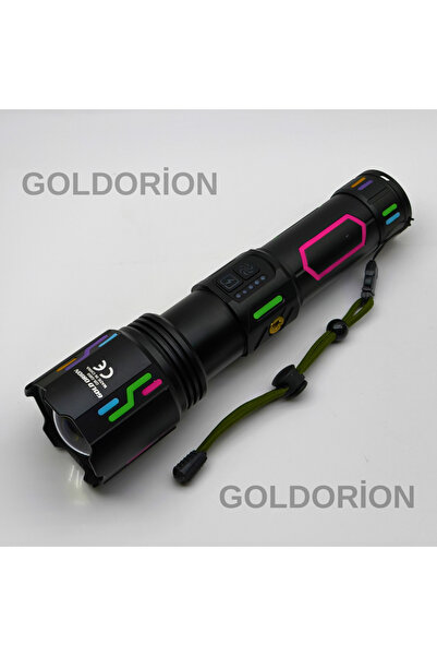Goldorion OR-G650 Geceyi Gündüze Çeviren 2 KM Menzilli Profesyonel Projektör Fener (Powerbank Özellikli)