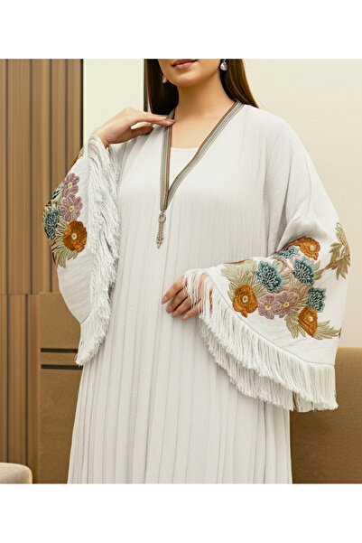Moda Line Embroidered jalabiya with sleeves