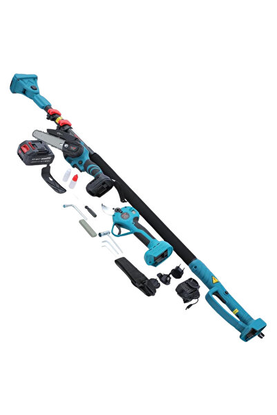 Tessari Blasko Set: Pruning Shears + Electric Chainsaw + Telescopic Arm 36 V, 2 x 8 Ah Batteries
