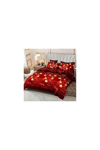 Amigo Double bed linen set FINET, 6 pieces, Santa Claus, red
