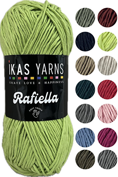 destini خيط ورق الرافية الناعم - مثالي للهوايات والكروشيه والحياكة اليدوية وصنع الحقائب والسوبلات والقبعات