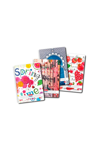 Herlitz Caiet spiralat A5 – 100 de coli pătrate, colecția Enjoy Life