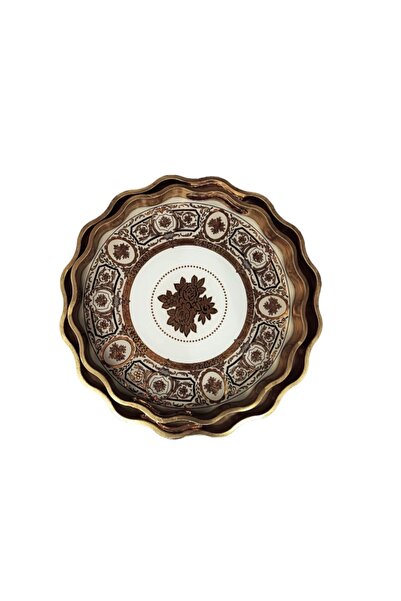 AROW Çırağan Home Milano Ahşap 2’li Büyük Ve Küçük Boy Tepsi Seti