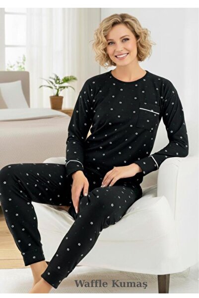 Modella Life Set de pijamale pentru femei din material subțire cu mâneci lung...