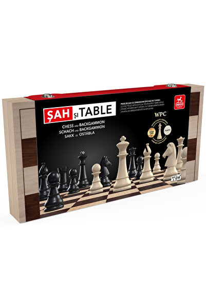 Deico Games WPC Chess and Backgammon Board Game Set with Wooden Box