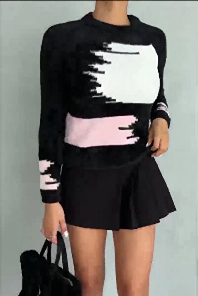 ZENGEZUR MALL Drnds Mustache Knitwear Sweater Black (220732) (Size: Standard)