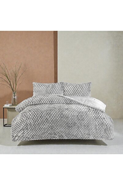 Nest Touch Luvy Comforter Yorgan Seti - Uyku Seti Sherpa Tavşan Tüyü