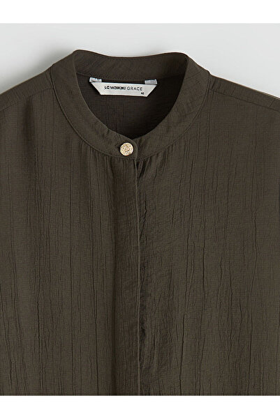 LC Waikiki Judge Collar Textured Women's Shirt Tunic