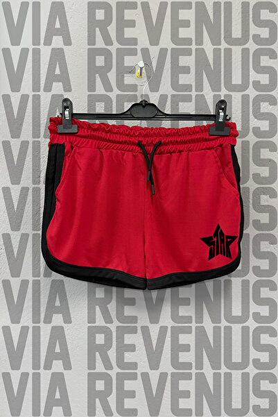 Vordevia Star Printed Piped Detail Custom Jersey Fabric Casual Sports Shorts