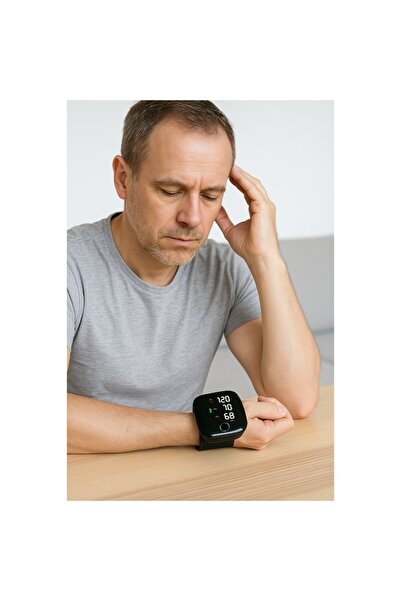 7LIFE Wrist Blood Pressure Monitor, Large LCD, 90-Record Memory, Portable, Black, 7x8x4cm