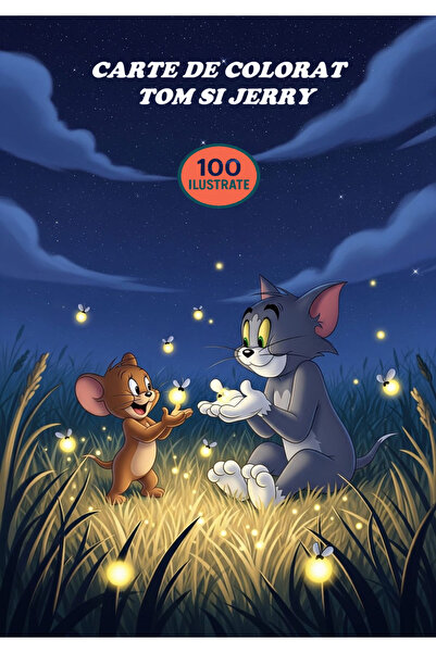 Disney Tom and Jerry Coloring Book 100 Illustrated A4 Laminated Cardboard Covers