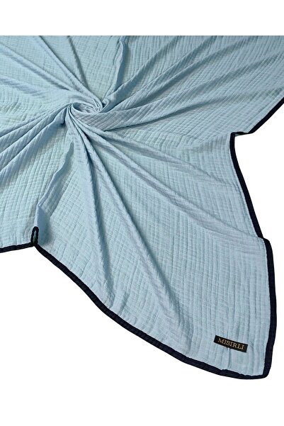 mim eşarp Egyptian Scarves Piped Muslin Solid Color Scarf 100X100Cm