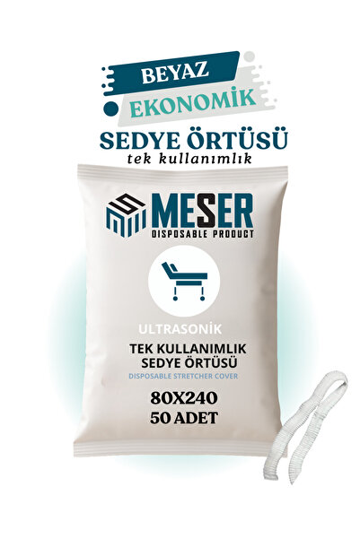 meser disposable product EKONOMİK BEYAZ SEDYE ÖRTÜSÜ 50 ADET
