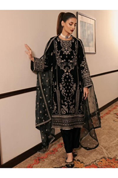 MYSMAR دوباتا سلوار قميص شينون أسود - HRT2737 | أسود