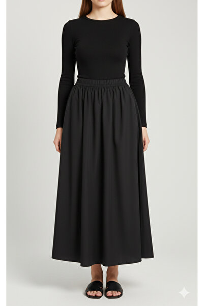 tesettürgiyim Fusta cu buzunare cu talie elastică