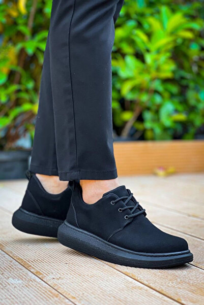 ZENGEZUR MALL Drnds Kb-003 Kuback Black Suede Black Sole Lace-Up Casual Men's Shoes (222319) (Size: 44)