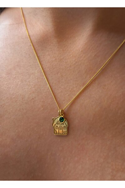 Miltonia 925s Yılbaşı Evi Gümüş Kolye