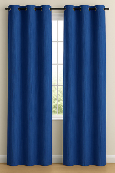 Brava Casa Azure Harmonia Lines Drapery, Blue Safir Lines, Elegant Pattern, Lead Wire, Rings, Full Size
