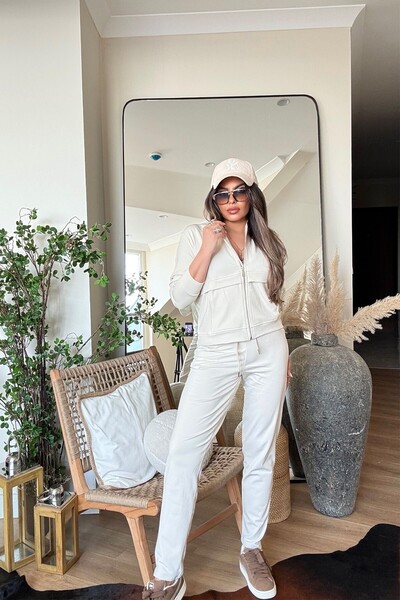 Sohotique By P Fleece-Lined Airlift Tracksuit Set Stone