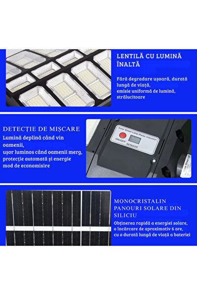 VENTART Solar LED Lamp, VENTART, 1000W, Lighting, Solar Charging, IP66, Support, Remote Control