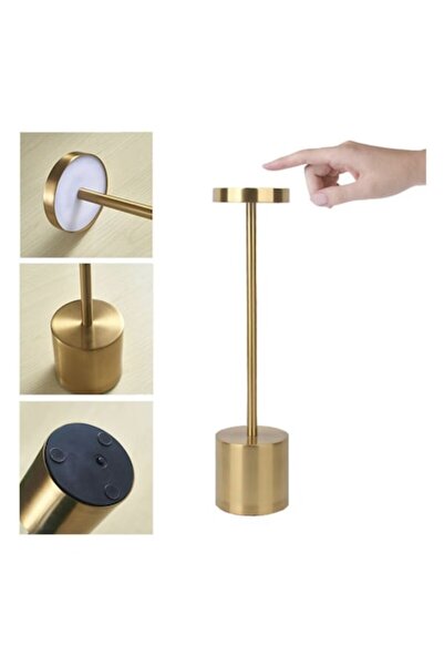 OEM Bedroom lamp, Metallic Gold, touch control, 3 lighting types, 35x8 cm