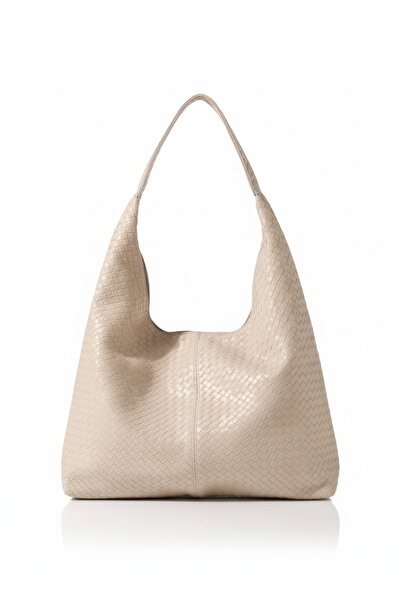 Zuna Studio Geantă de umăr pentru femei Zaneria, cu detaliu tricotat crem