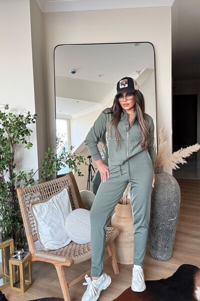 Sohotique By P Fleece-Lined Airlift Tracksuit Khaki