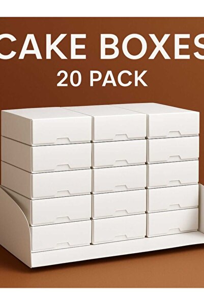 OEM Pack of 50 white boxes 29 x 24 x 8 cm with lid, for pastries