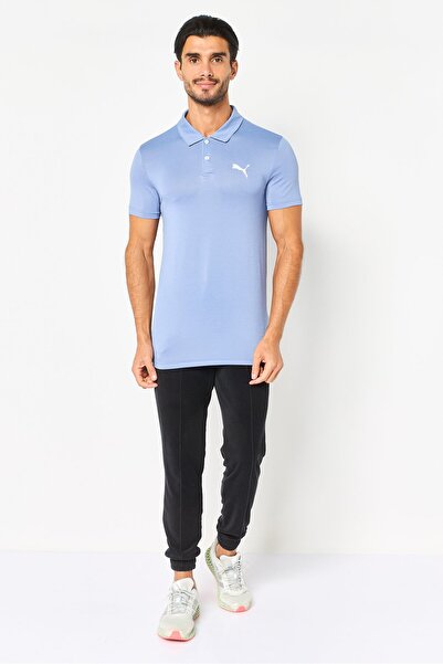 Puma Men Sportswear Fit Short Sleeve Outdoor Polo Shirt, Ash Blue