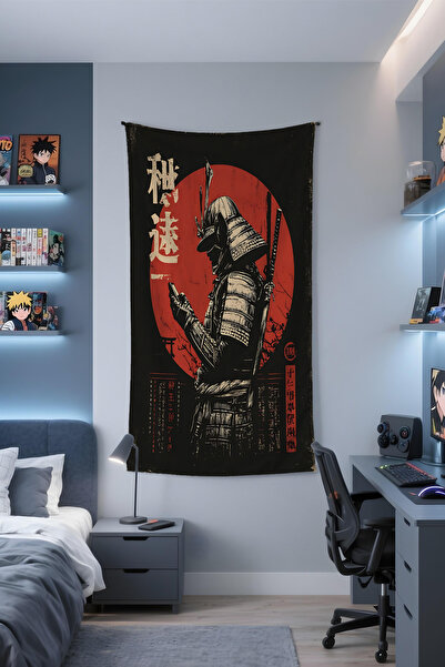 Etnik Dekor Modern Samurai Patterned Digital Print Wallpaper