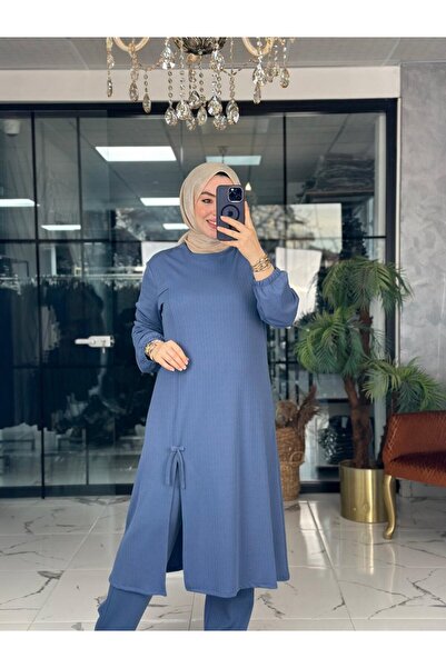 Zümra Tesettür Moda Nil Takım İndigo