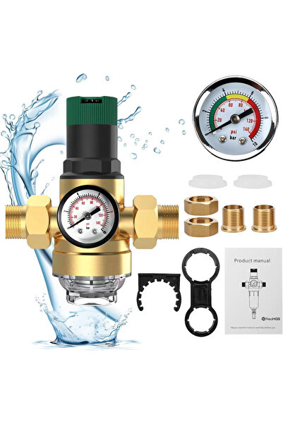NeoHGS Regulator de presiune a apei 1/2" DN15 16 bar NeoHGS, Corp din alamă, ...