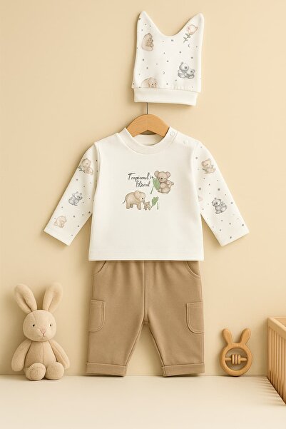 KapsülBebek 100% Organic Cotton 3-Piece Baby Set