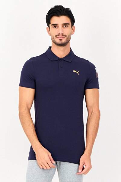 Puma Men Sportswear Fit Short Sleeve Outdoor Polo Shirt, Navy