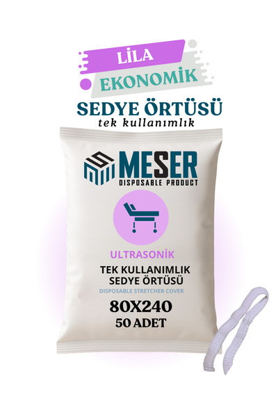 meser disposable product EKONOMİK LİLA SEDYE ÖRTÜSÜ 50 ADET