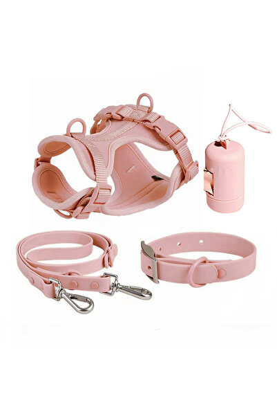 AMNIX AMNIX® Adjustable Dog Harness Set – Comfort, Safety and Control – Pink