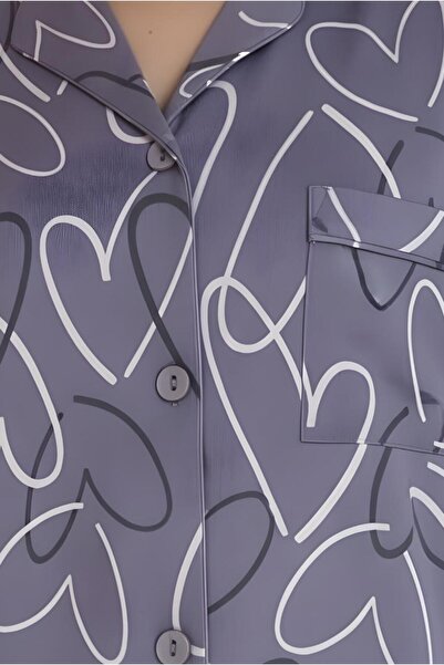 MORRO Stretch Fabric Viscose Long Sleeve Women's Pajama Set |   Comfortable Button-Down Collar Stylish Nightgown Home Wear