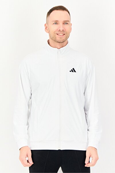 adidas Men Sportswear Fit Long Sleeve Tennis Jacket, White