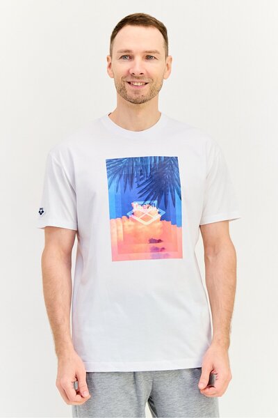 ARENA Men Sportswear Fit Short Sleeve Outdoor T-Shirt, White